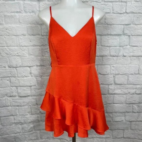 Express | NWT Ruffle Wrap Front Skort Romper - Picture 7 of 17